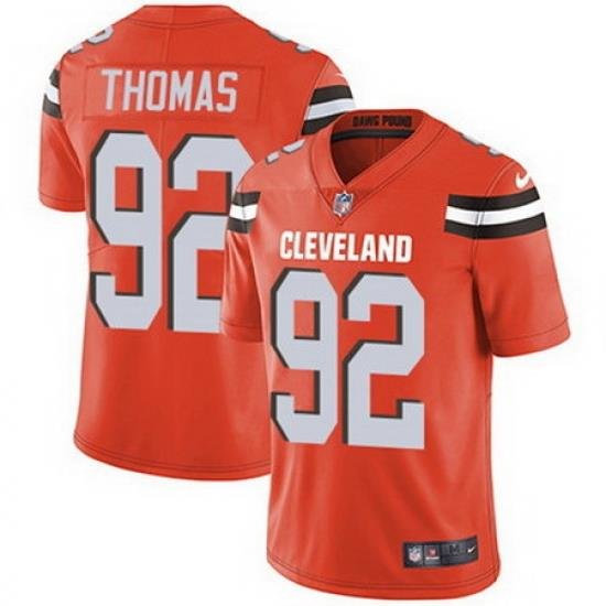 Nike Browns #92 Chad Thomas Orange Alternate Mens Stitched NFL Vapor Untouchable Limited Jersey