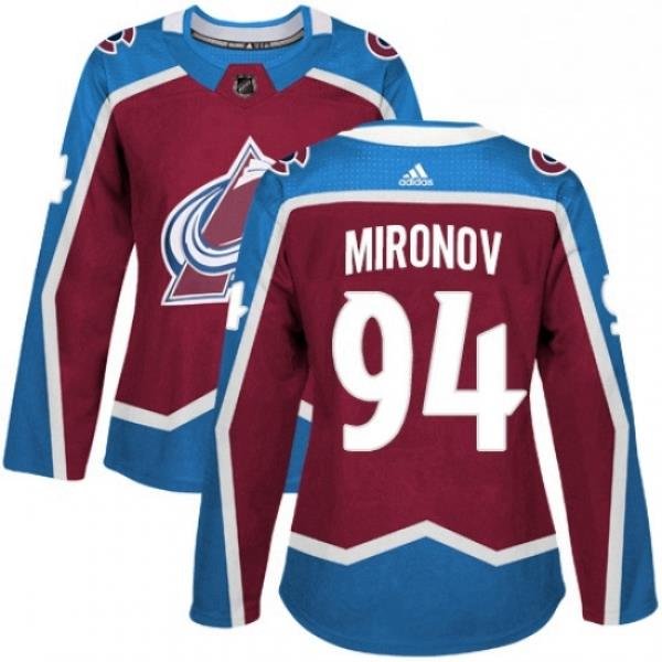 Womens Adidas Colorado Avalanche 94 Andrei Mironov Premier Burgundy Red Home NHL Jersey