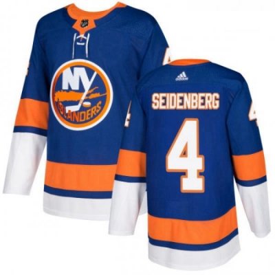 Youth Adidas New York Islanders 4 Dennis Seidenberg Authentic Royal Blue Home NHL Jersey