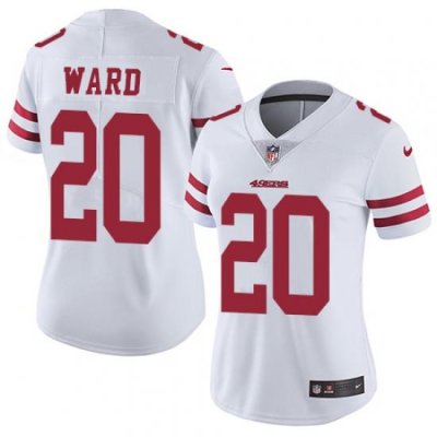 Nike 49ers #20 Jimmie Ward White Womens Stitched NFL Vapor Untouchable Limited Jersey