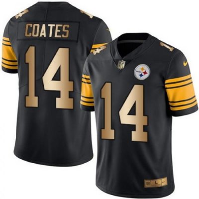 Nike Steelers #14 Sammie Coates Black Mens Stitched NFL Limited Gold Rush Jersey