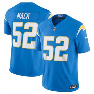 Men Los Angeles Chargers 52 Khalil Mack Blue 2023 F U S E  Vapor Untouchable Limited Stitched Jersey