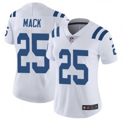 Womens Nike Indianapolis Colts 25 Marlon Mack White Vapor Untouchable Limited Player NFL Jersey