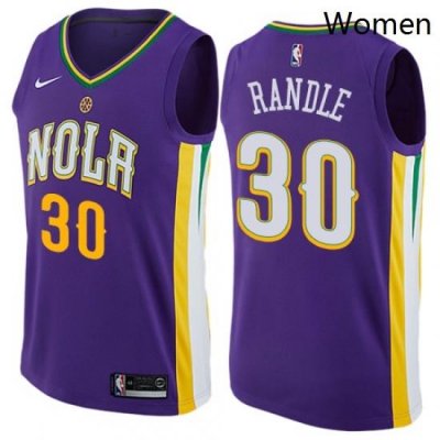 Womens Nike New Orleans Pelicans 30 Julius Randle Swingman Purple NBA Jersey City Edition