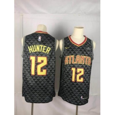 Hawks 12 De 27Andre Hunter Black Nike Swingman Jersey