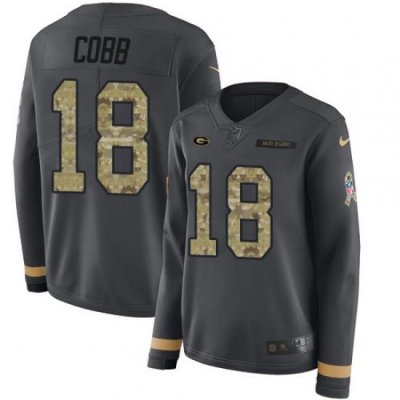 Nike Packers #18 Randall Cobb Anthracite Salute to Service Jersey