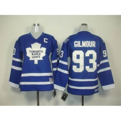 YOUTH Toronto Maple Leafs #93 Doug Gilmour Blue Jersey C Patch