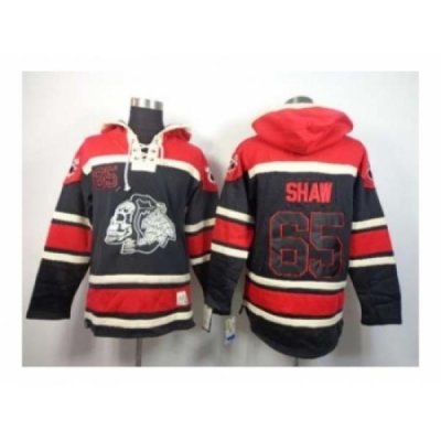 Chicago Blackhawks #65 Shaw red-black[pullover hooded sweatshirt][the skeleton head]