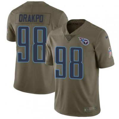 Nike Titans #98 Brian Orakpo Olive Mens Stitched NFL Limited 2017 Salute to Service Jersey