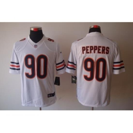 Nike Chicago Bears 90 Julius Peppers White Limited NFL Jersey