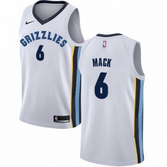 Mens Nike Memphis Grizzlies 6 Shelvin Mack Swingman White NBA Jersey Association Edition