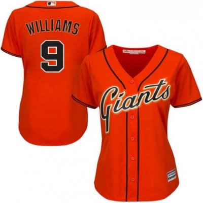 Womens Majestic San Francisco Giants 9 Matt Williams Authentic Orange Alternate Cool Base MLB Jersey