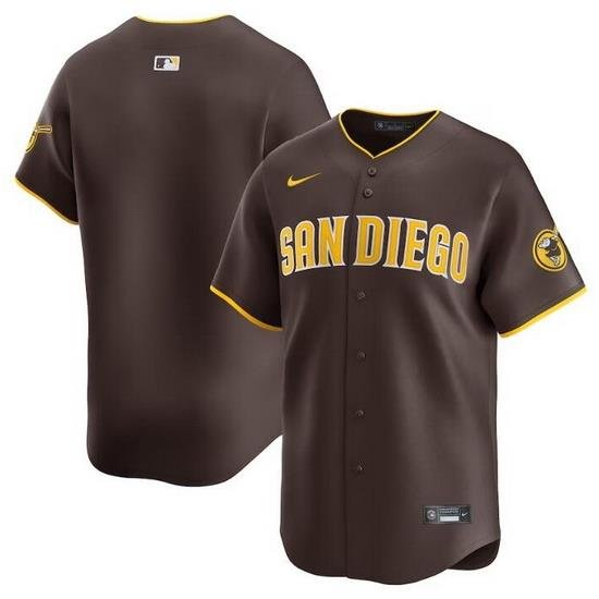 Men San Diego Padres Blank BroWn 2024 AWay Limited Stitched Baseball Jersey