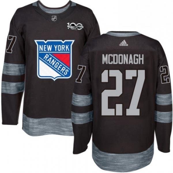 Mens Adidas New York Rangers 27 Ryan McDonagh Premier Black 1917 2017 100th Anniversary NHL Jersey