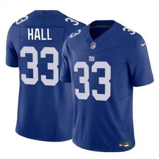 Men New York Giants 33 Hassan Hall Blue 2023 F U S E  Vapor Untouchable Limited Stitched Jersey