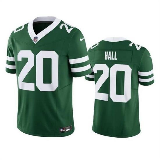 Men New York Jets 20 Breece Hall Green 2024 F U S E  Vapor Limited Stitched Jersey