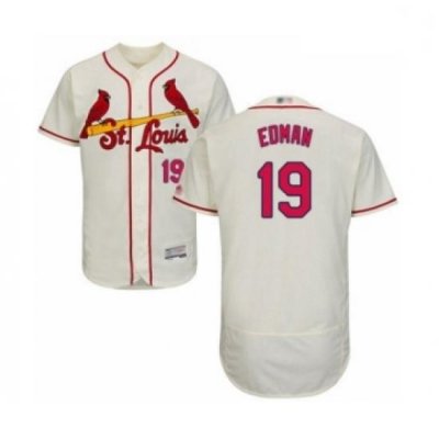 Men St. Louis Cardinals 19 Tommy Edman Cream Alternate Flex Base Authentic Collection Baseball Player Jersey