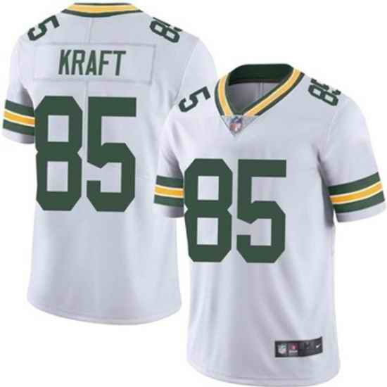 Men Green Bay Packers 85 Tucker Kraft White Vapor Untouchable Stitched Football Jersey