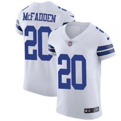 Nike Cowboys #20 Darren McFadden White Mens Stitched NFL Vapor Untouchable Elite Jersey