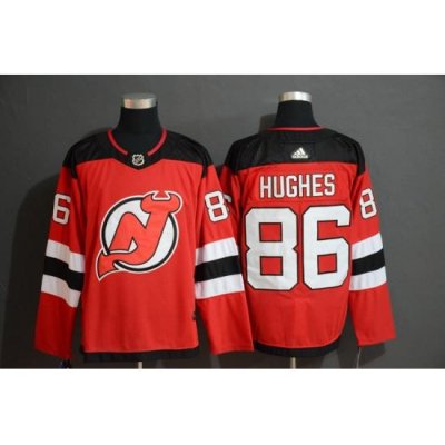 Devils 86 Jack Hughes Red Adidas Jersey 2