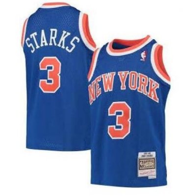 Men New York Knicks 3 Starks M&N Jersey