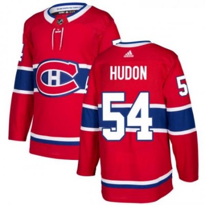 Youth Adidas Montreal Canadiens 54 Charles Hudon Authentic Red Home NHL Jersey