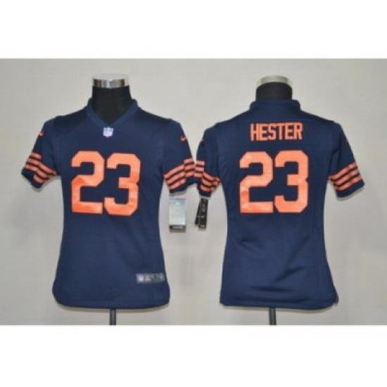 Nike Youth NFL Chicago Bears #23 Devin Hester blue throWback jerseys