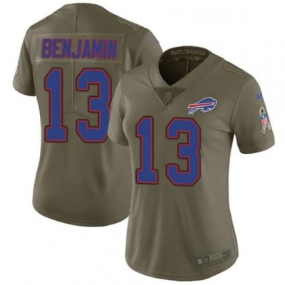 Womens Nike Buffalo Bills 13 Kelvin Benjamin Limited Olive 2017 Salute to Service NFL Jersey