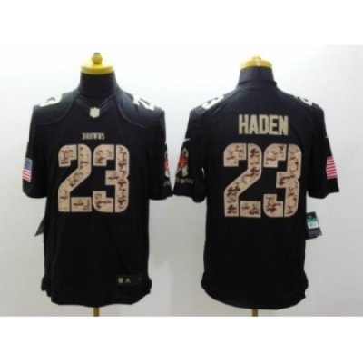 Nike cleveland browns 23 Joe haden Black Limited Salute to Service NFL Jersey