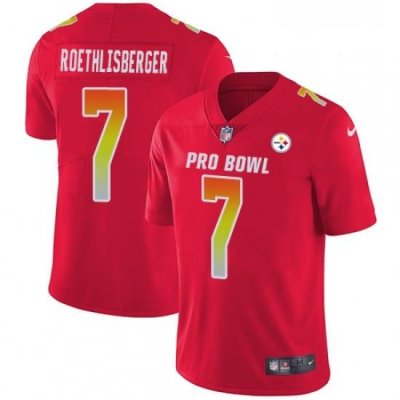 Youth Nike Pittsburgh Steelers 7 Ben Roethlisberger Limited Red 2018 Pro BoWl NFL Jersey