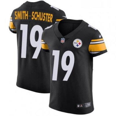 Mens Nike Pittsburgh Steelers 19 JuJu Smith Schuster Black Team Color Vapor Untouchable Elite Player NFL Jersey