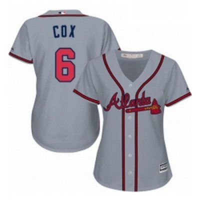 Womens Majestic Atlanta Braves 6 Bobby Cox Authentic Grey Road Cool Base MLB Jersey