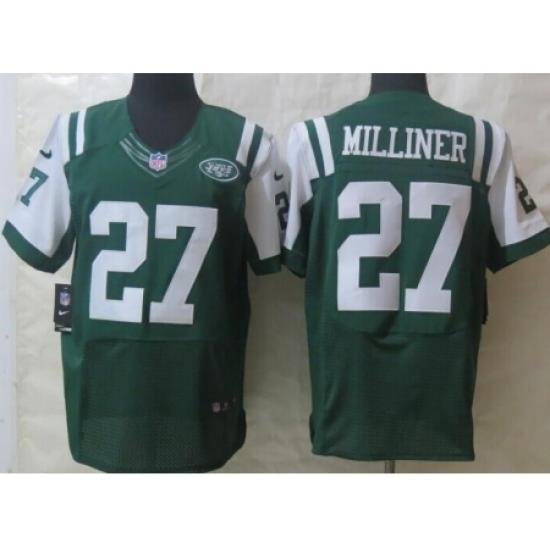 Nike New York Jets 27 Dee Milliner Green Elite NFL Jersey