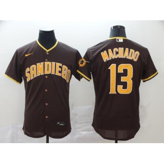 Padres 13 Manny Machado Brown Nike 2020 Flexbase Jersey (1)