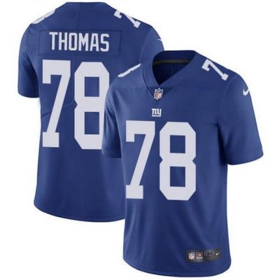 Nike Giants 78 Andrew Thomas Royal Blue Team Color Men Stitched NFL Vapor Untouchable Limited Jersey