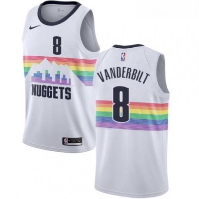 Youth Nike Denver Nuggets 8 Jarred Vanderbilt Swingman White NBA Jersey City Editio