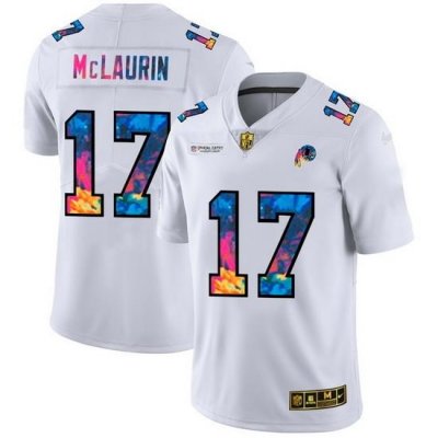 Washington Redskins 17 Terry McLaurin Men White Nike Multi Color 2020 NFL Crucial Catch Limited NFL Jersey