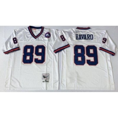 Mitchell Ness giants #89 Mark Bavaro white Throwback Stitched NFL Jerseys