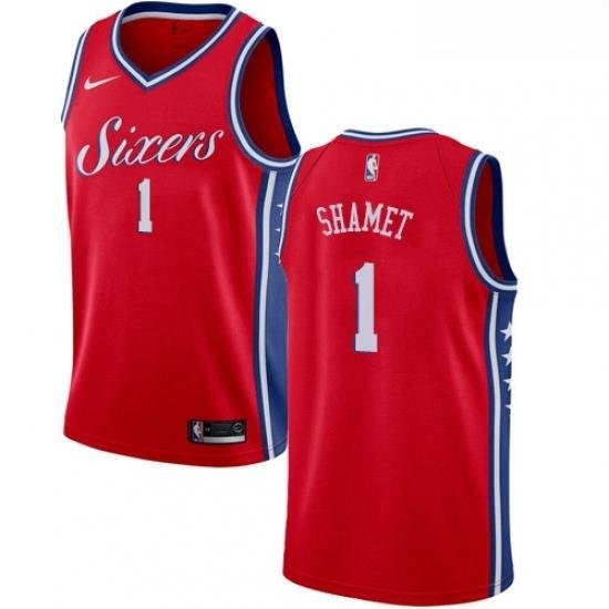 Youth Nike Philadelphia 76ers 1 Landry Shamet Swingman Red NBA Jersey Statement Edition