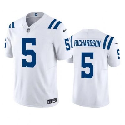 Men Indianapolis Colts 5 Anthony Richardson White 2023 F U S E Vapor Untouchable Stitched Football Jersey