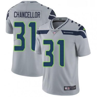 Mens Nike Seattle Seahawks 31 Kam Chancellor Grey Alternate Vapor Untouchable Limited Player NFL Jersey