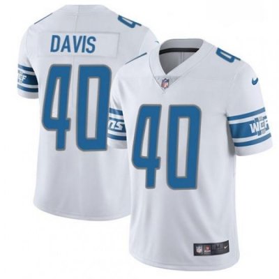 Men Nike Detroit Lions 40 Jarrad Davis Limited White Vapor Untouchable NFL Jersey