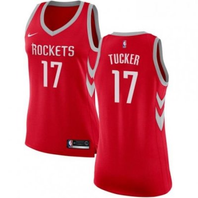 Womens Nike Houston Rockets 17 PJ Tucker Swingman Red NBA Jersey Icon Edition