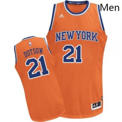 Mens Adidas New York Knicks 21 Damyean Dotson Swingman Orange Alternate NBA Jersey