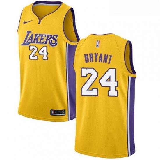 Womens Nike Los Angeles Lakers 24 Kobe Bryant Swingman Gold Home NBA Jersey Icon Edition