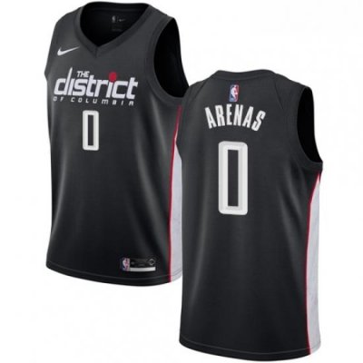 Mens Nike Washington Wizards 0 Gilbert Arenas Swingman Black NBA Jersey City Edition