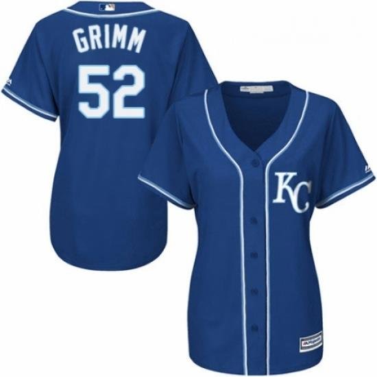 Womens Majestic Kansas City Royals 52 Justin Grimm Replica Blue Alternate 2 Cool Base MLB Jersey