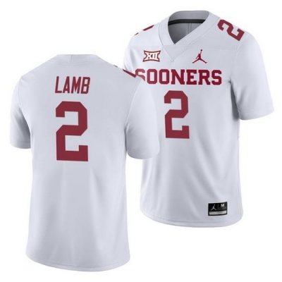 Oklahoma Sooners Ceedee Lamb White College Football Men'S Jersey