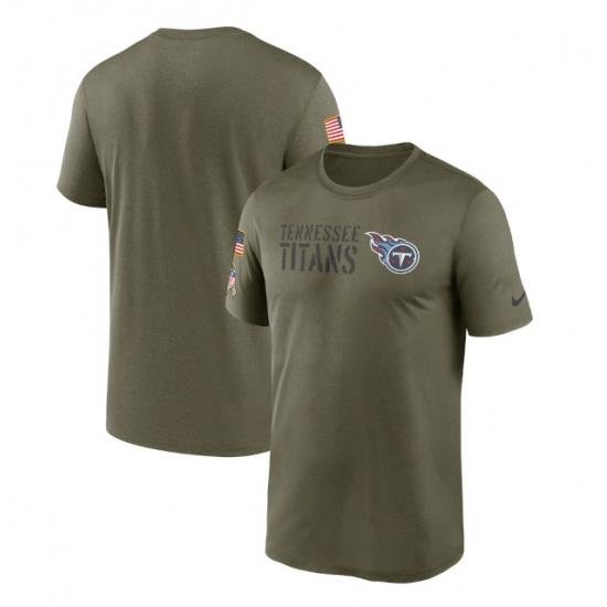 Men Tennessee Titans Olive 2022 Salute To Service Legend Team T Shirt