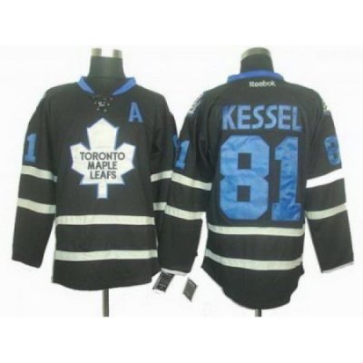 Toronto Maple Leafs #81 Phil Kessel black ice jerseys A patch